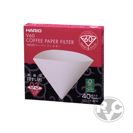 Бумажные фильтры Hario VCF-03-40W 40 шт