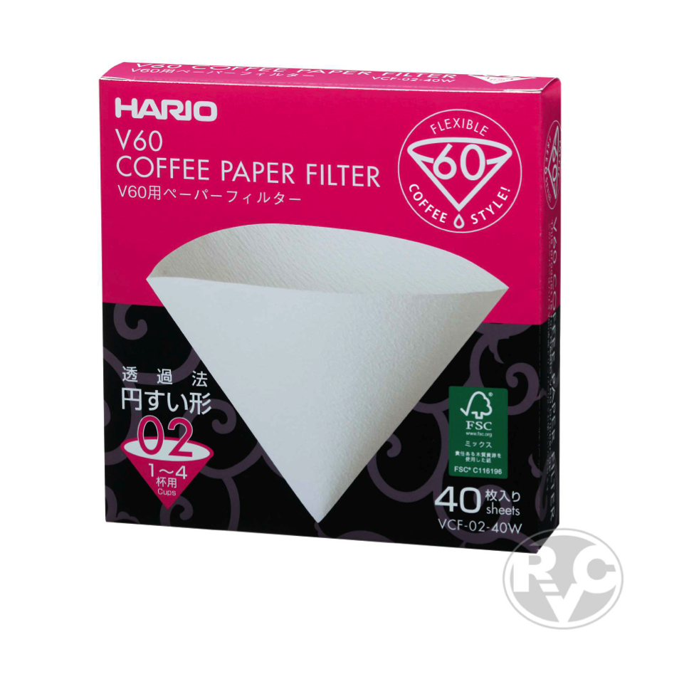 Бумажные фильтры Hario VCF-02-40W 40 шт.