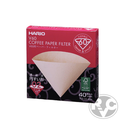 Бумажные фильтры Hario VCF-02-40M 40 шт